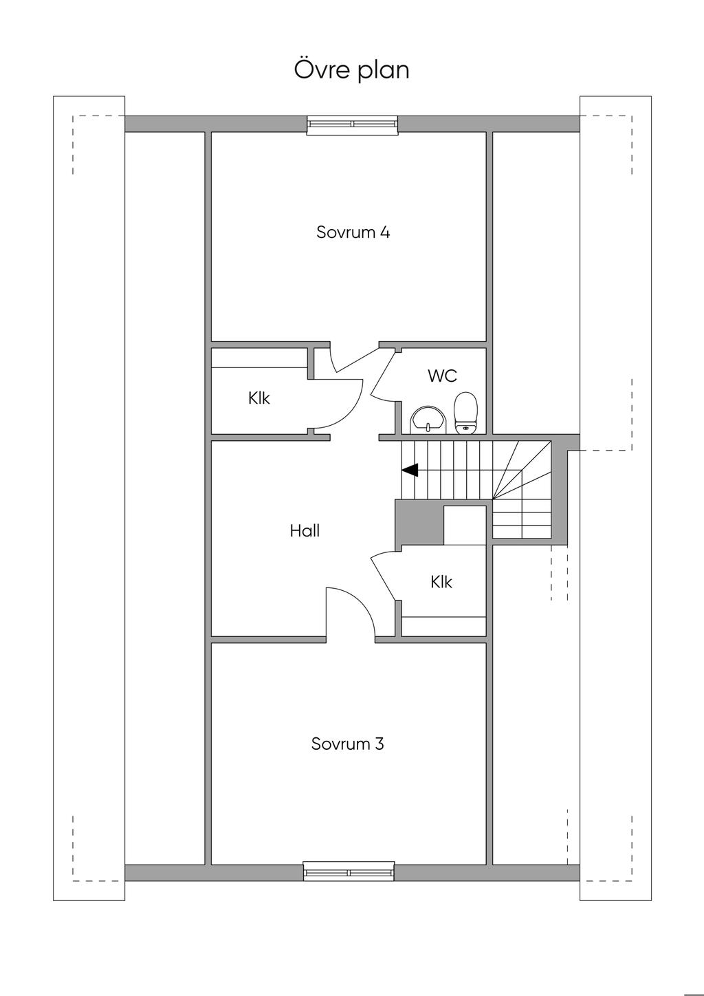 Planlösning övre plan