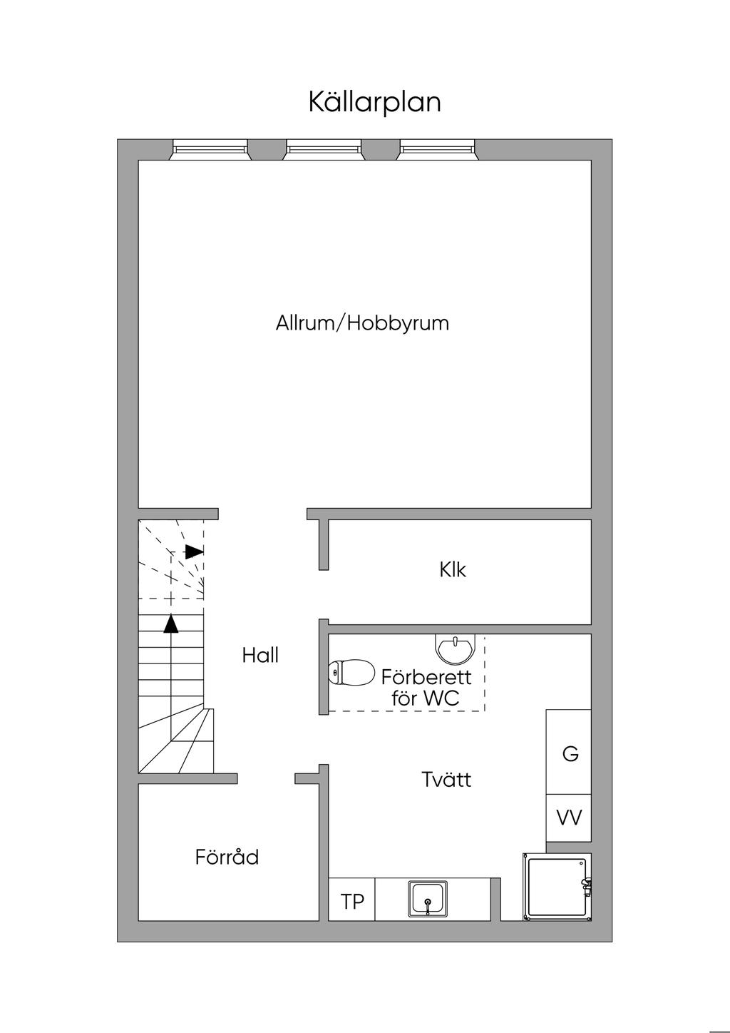 Planlösning källarplan