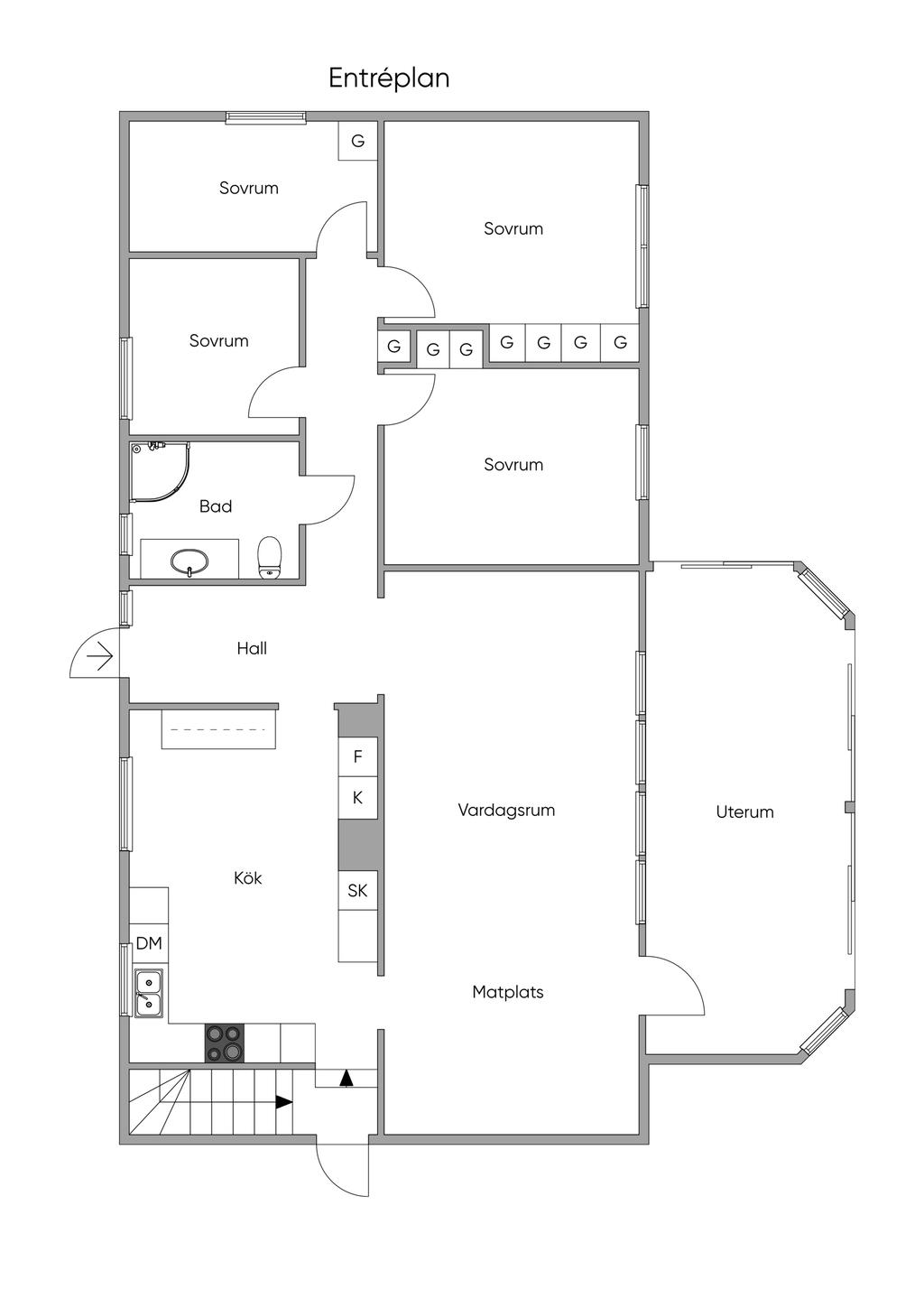 Planritning bottenplan