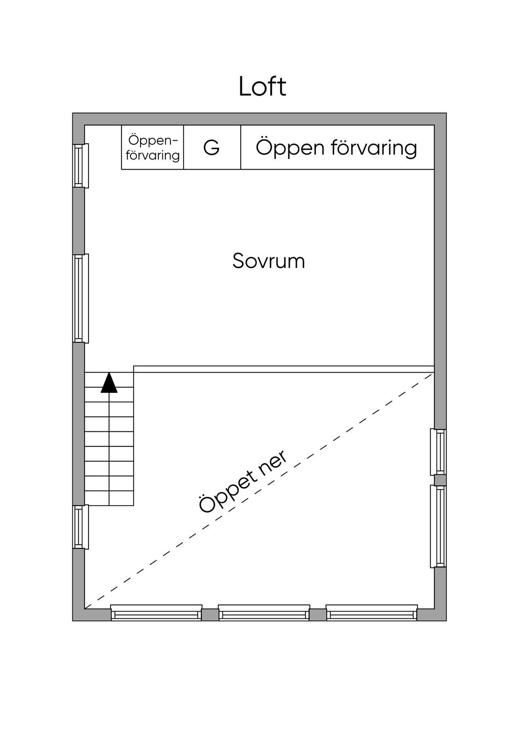 Planritning loft