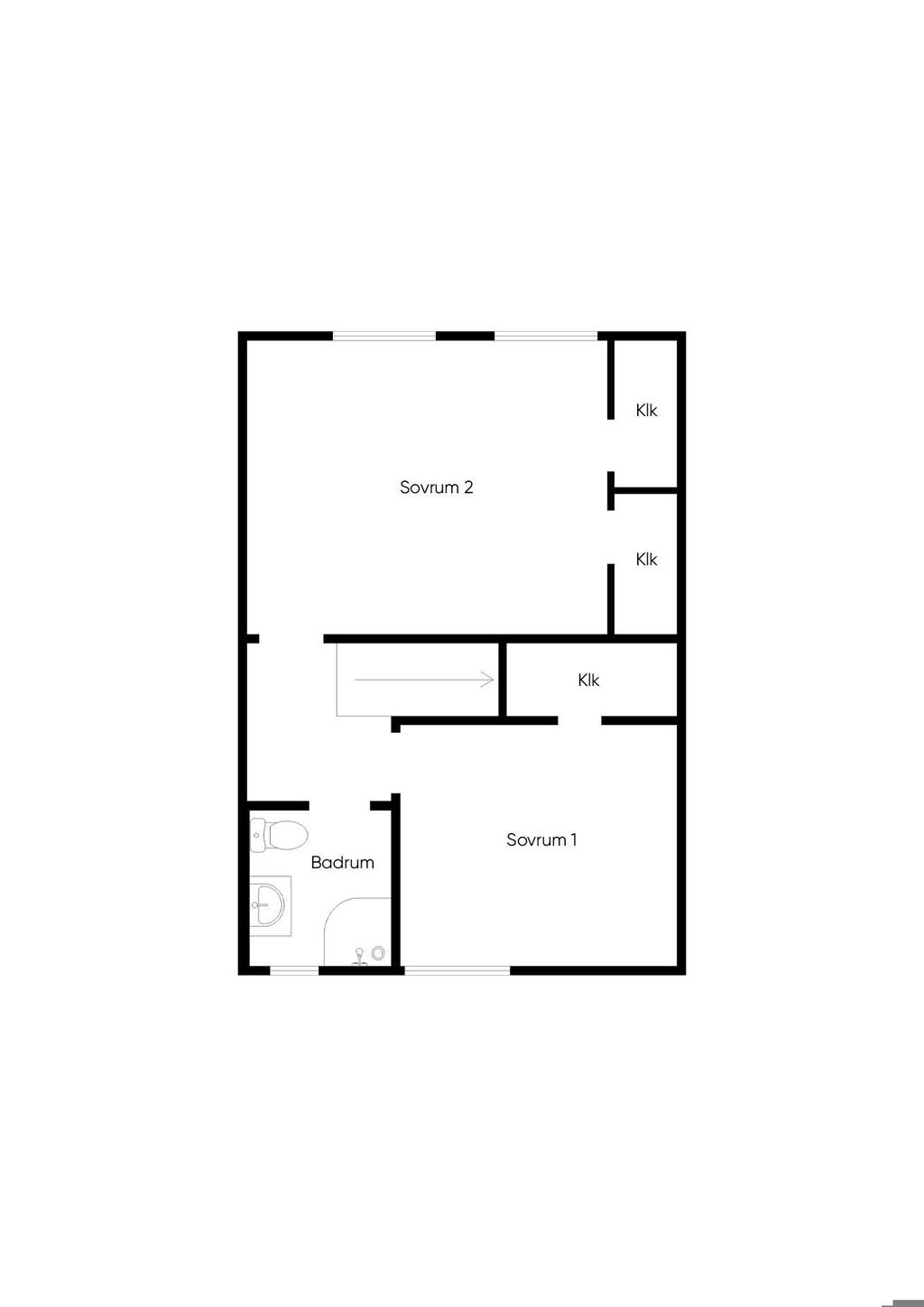 Planlösning övre plan