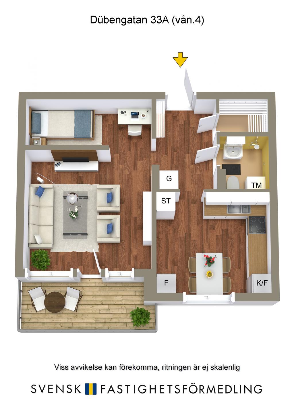 Dübengatan 33A (vån.4) 3D