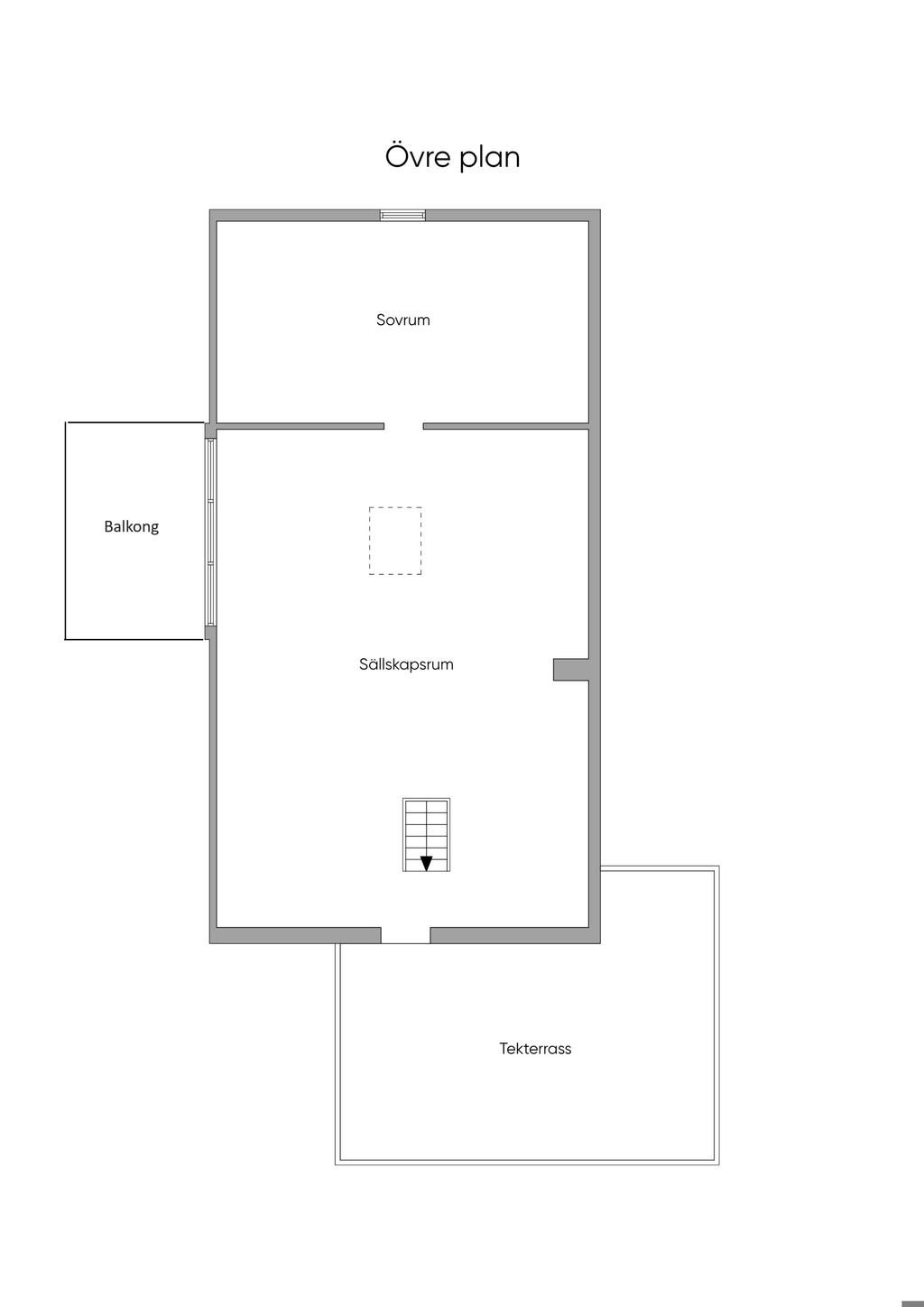 Planlösning övre plan