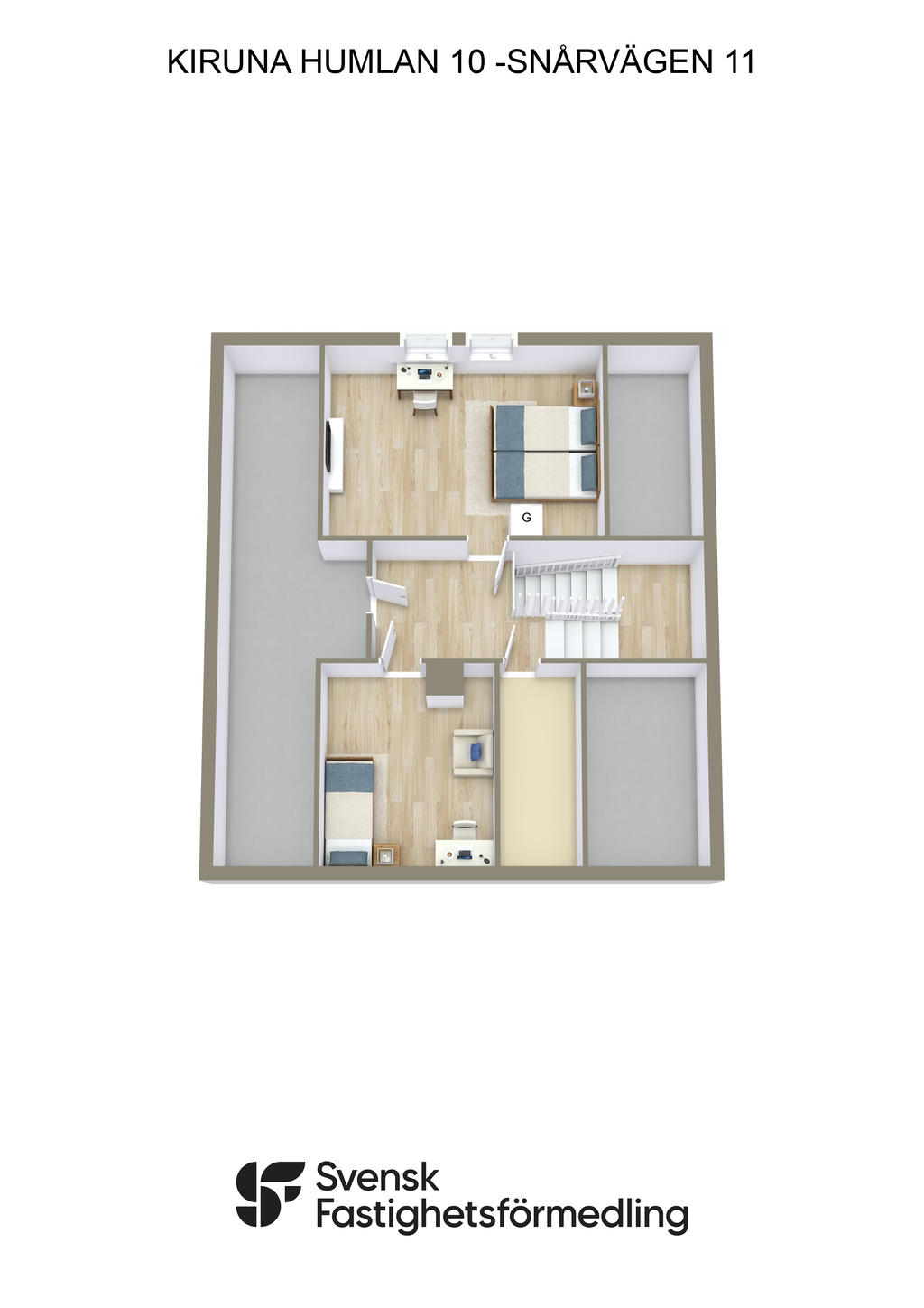 KIRUNA HUMLAN 10 -SNÅRVÄGEN 11 - 3D - ÖVRE PLAN