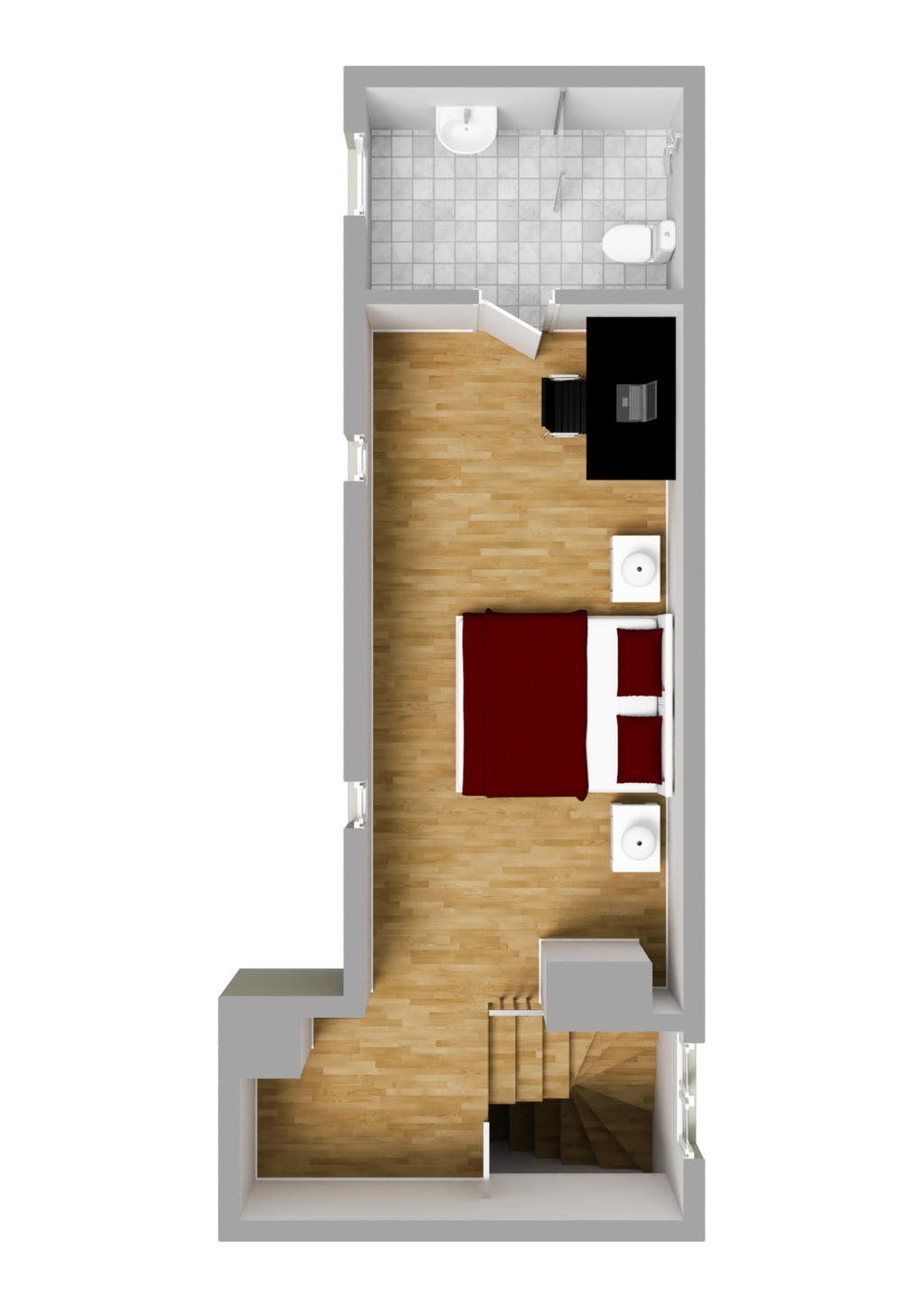 Planlösning möblerat