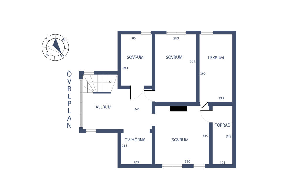 Planlösning Övreplan