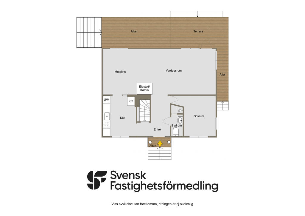 Planritning entréplan 2D