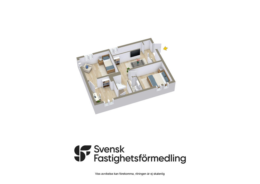 Planlösning källarvåning 3D