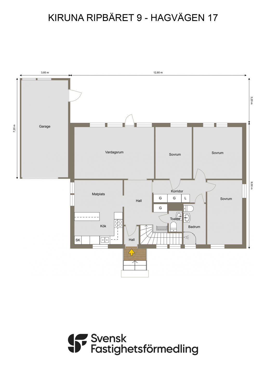 KIRUNA RIPBÄRET 9 - HAGVÄGEN 17 - ENTRÉPLAN 2D-RITNING