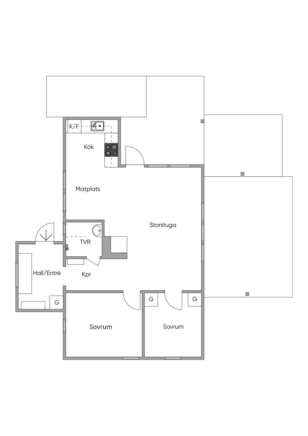 Planritning huvudbyggnad