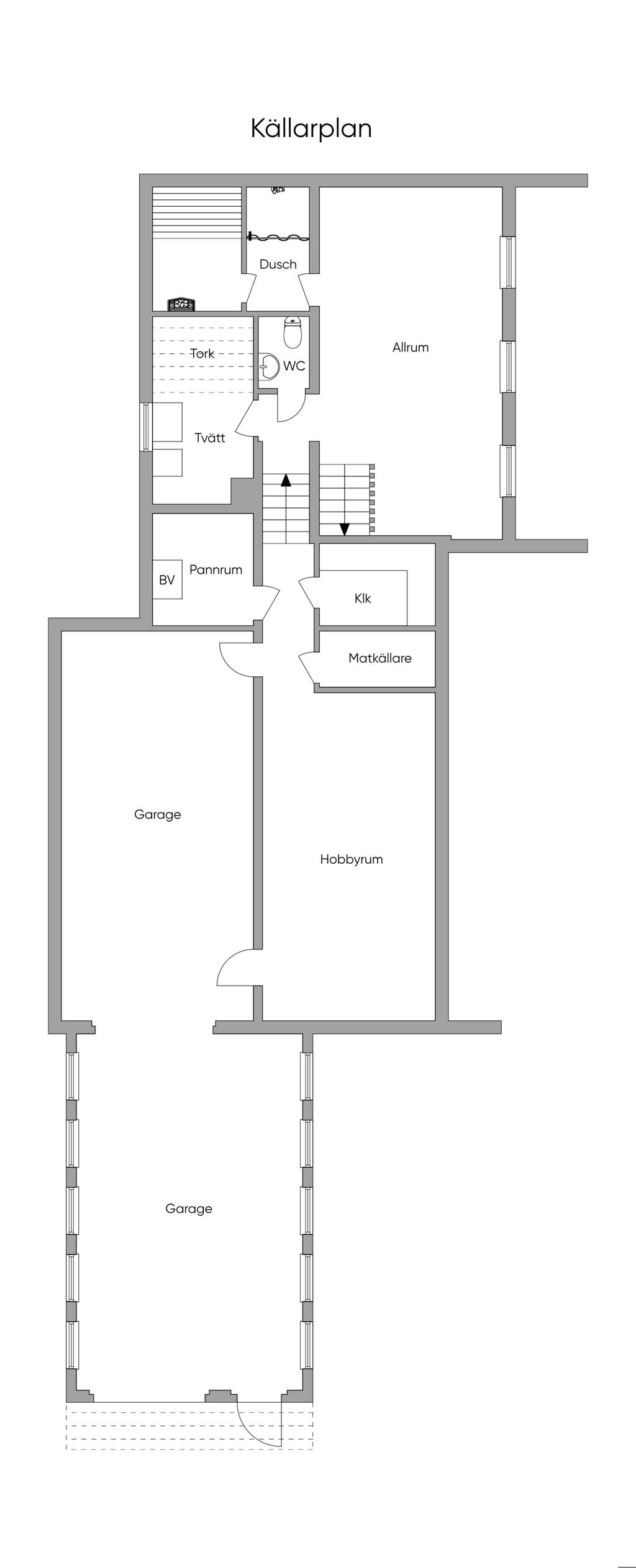 Planritning Källarplan