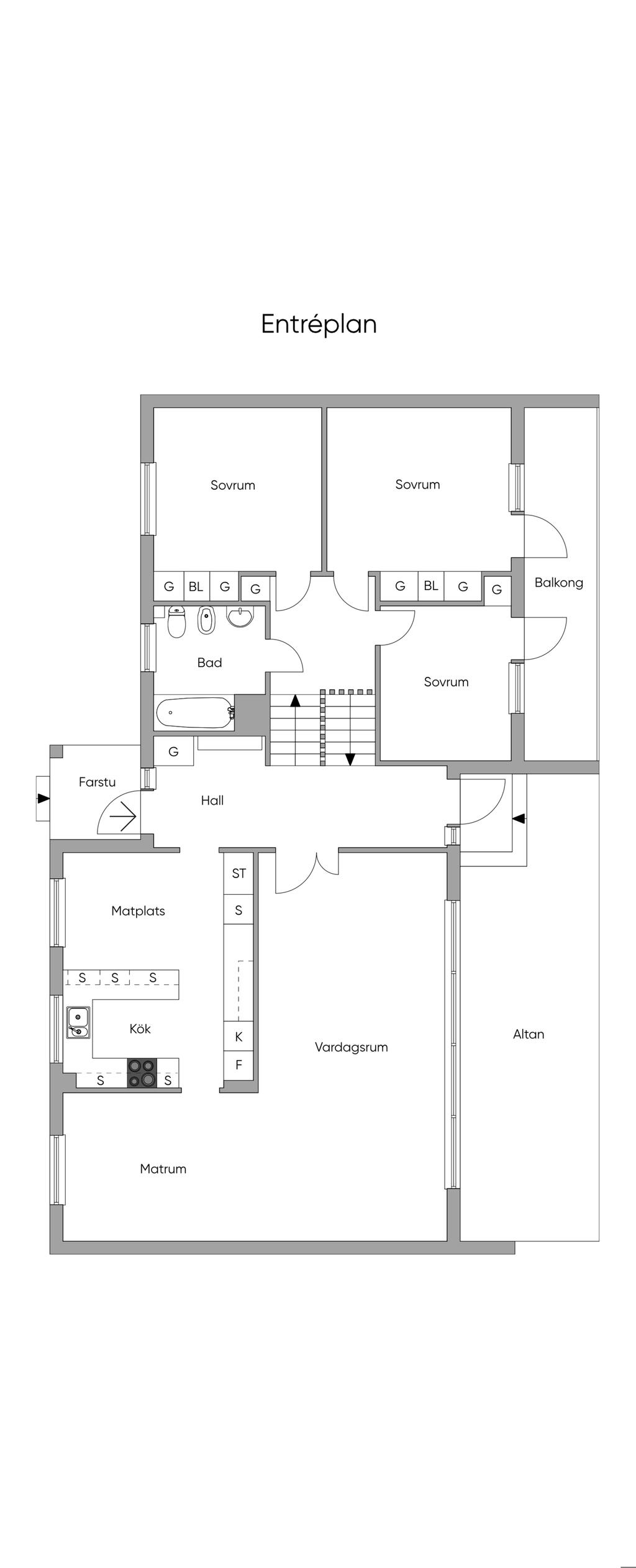 Planritning entréplan