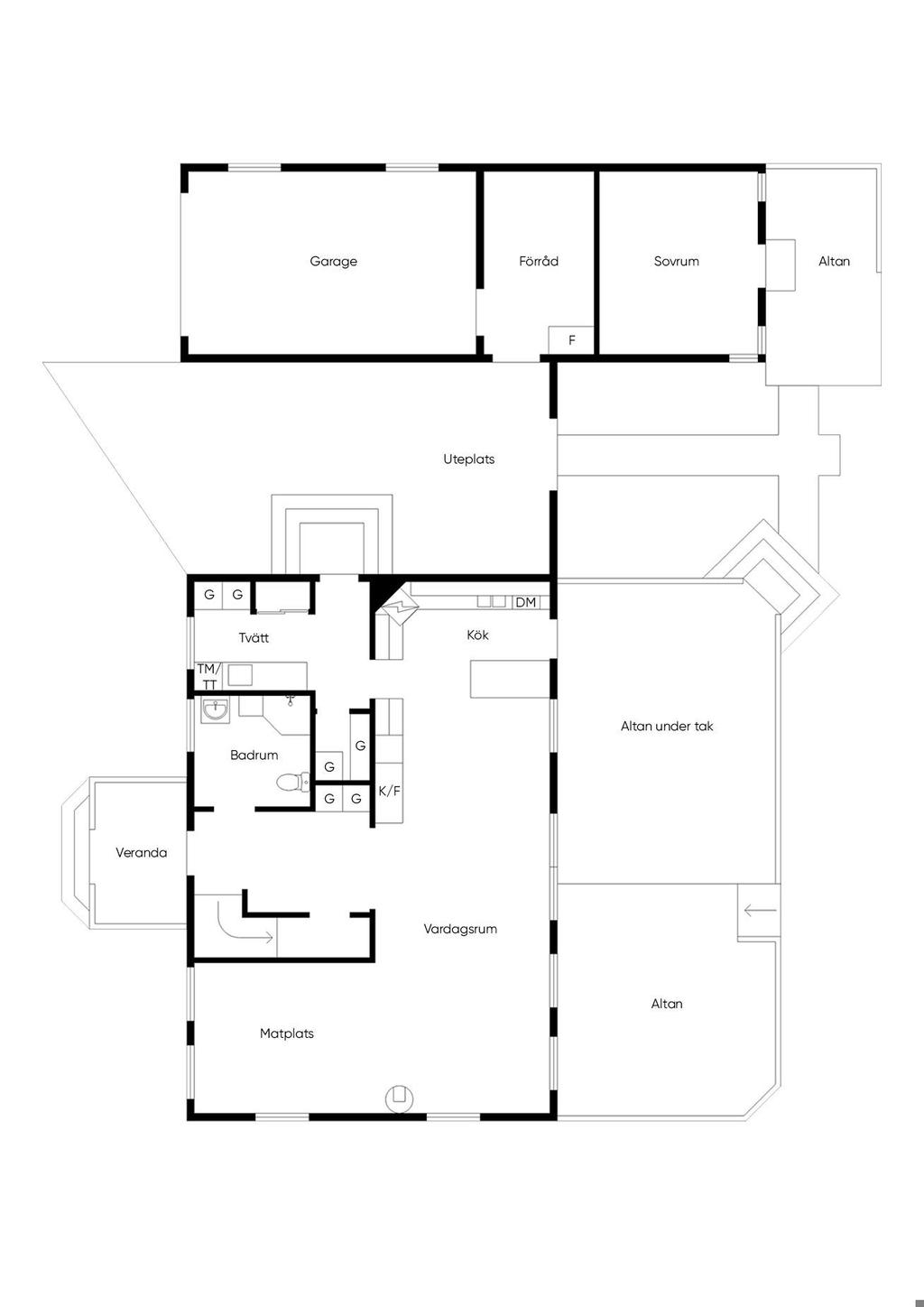 Planritning nedre plan