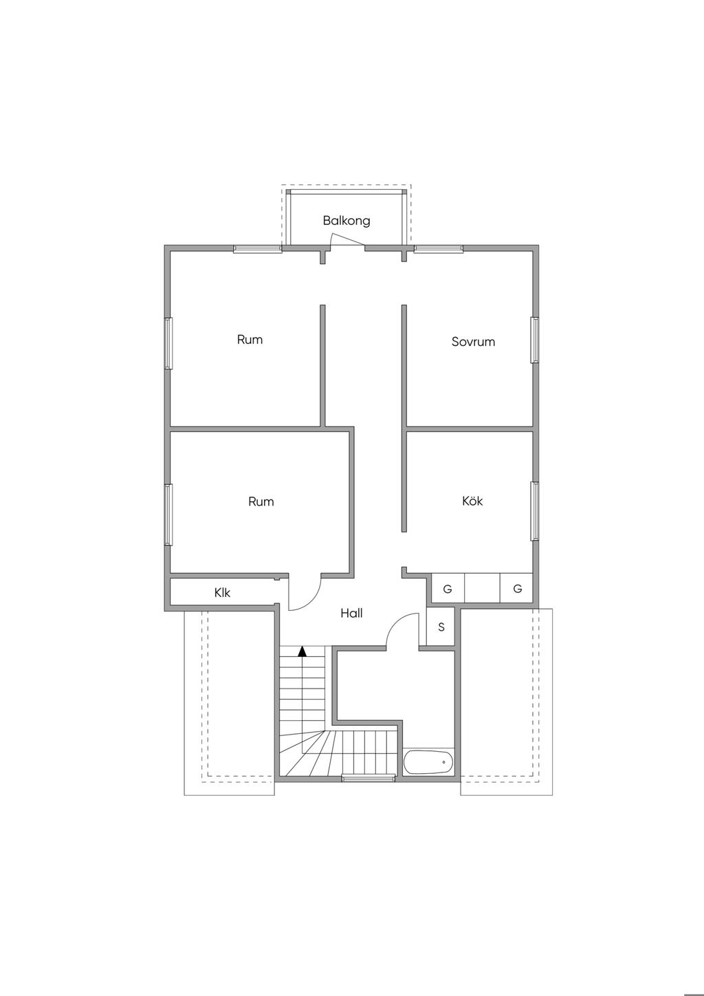 Planlösning övre plan