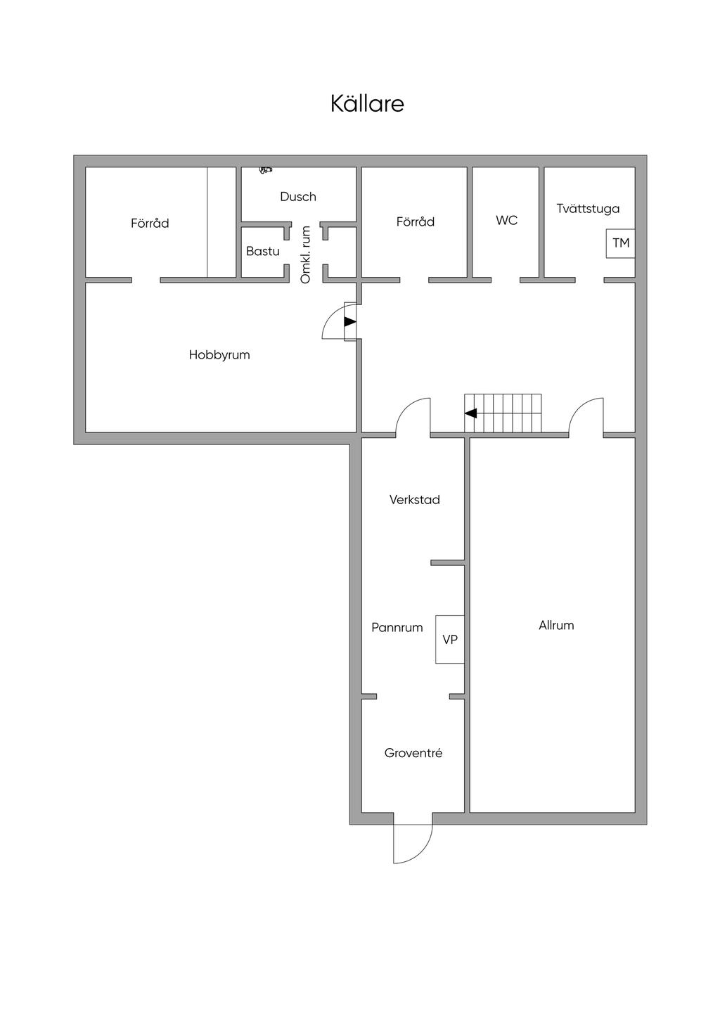 Planlösning källare