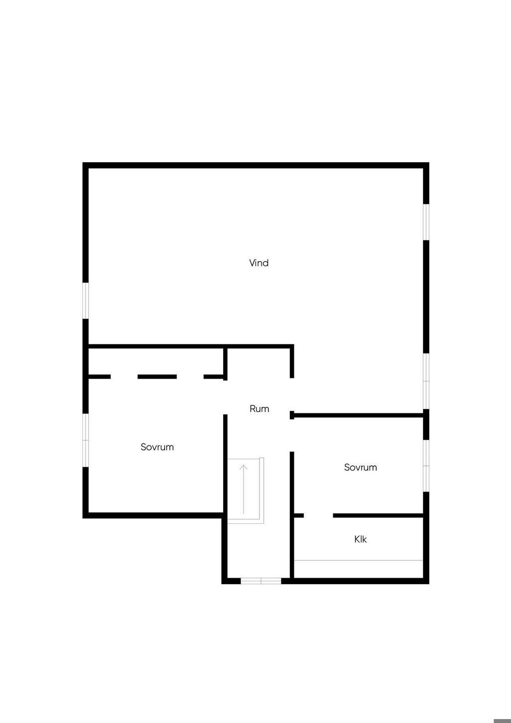Planritning övre plan