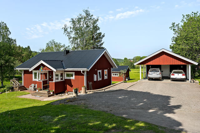 Enplanshus med dubbel carport!