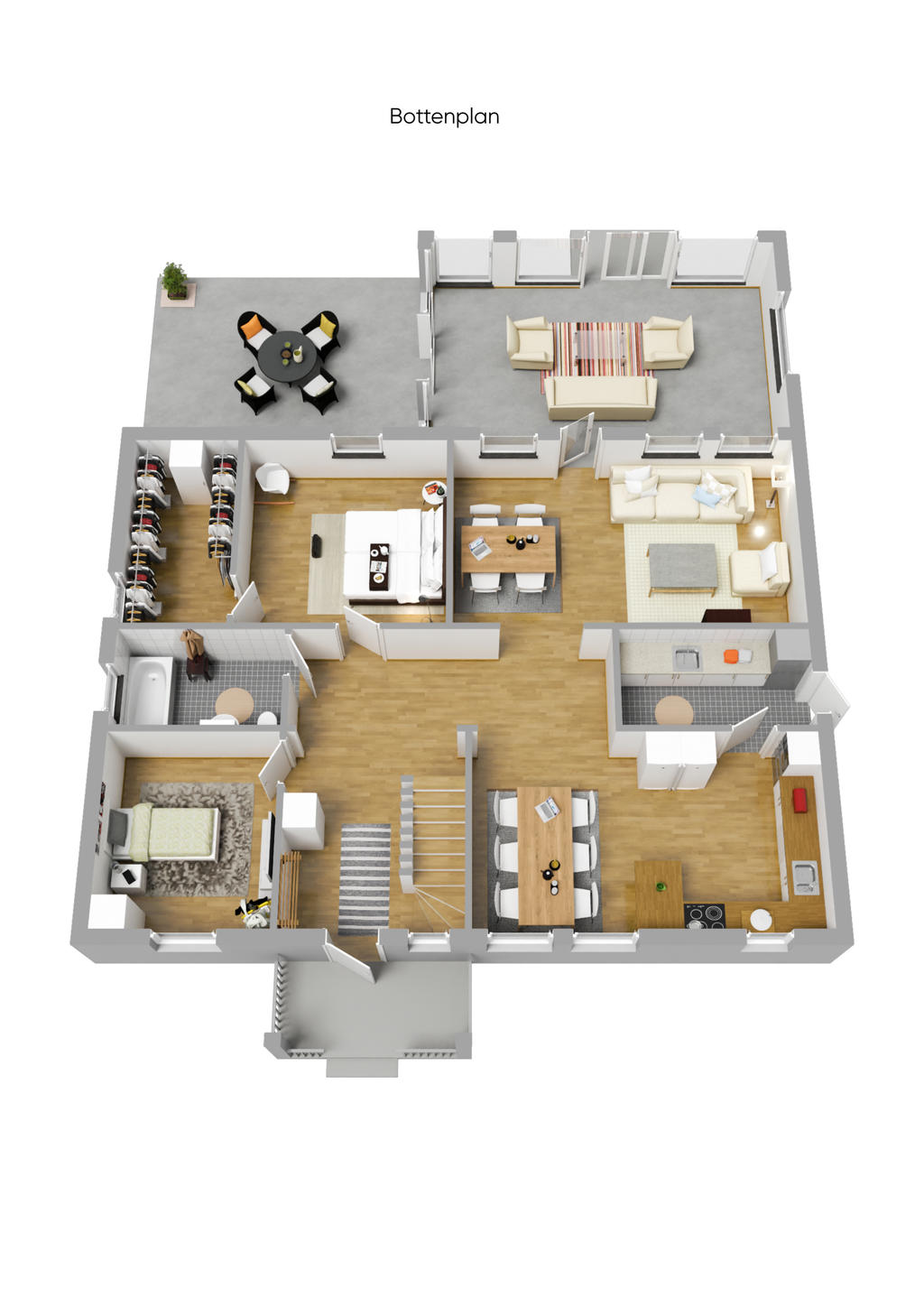 Planlösning Entréplan 3D