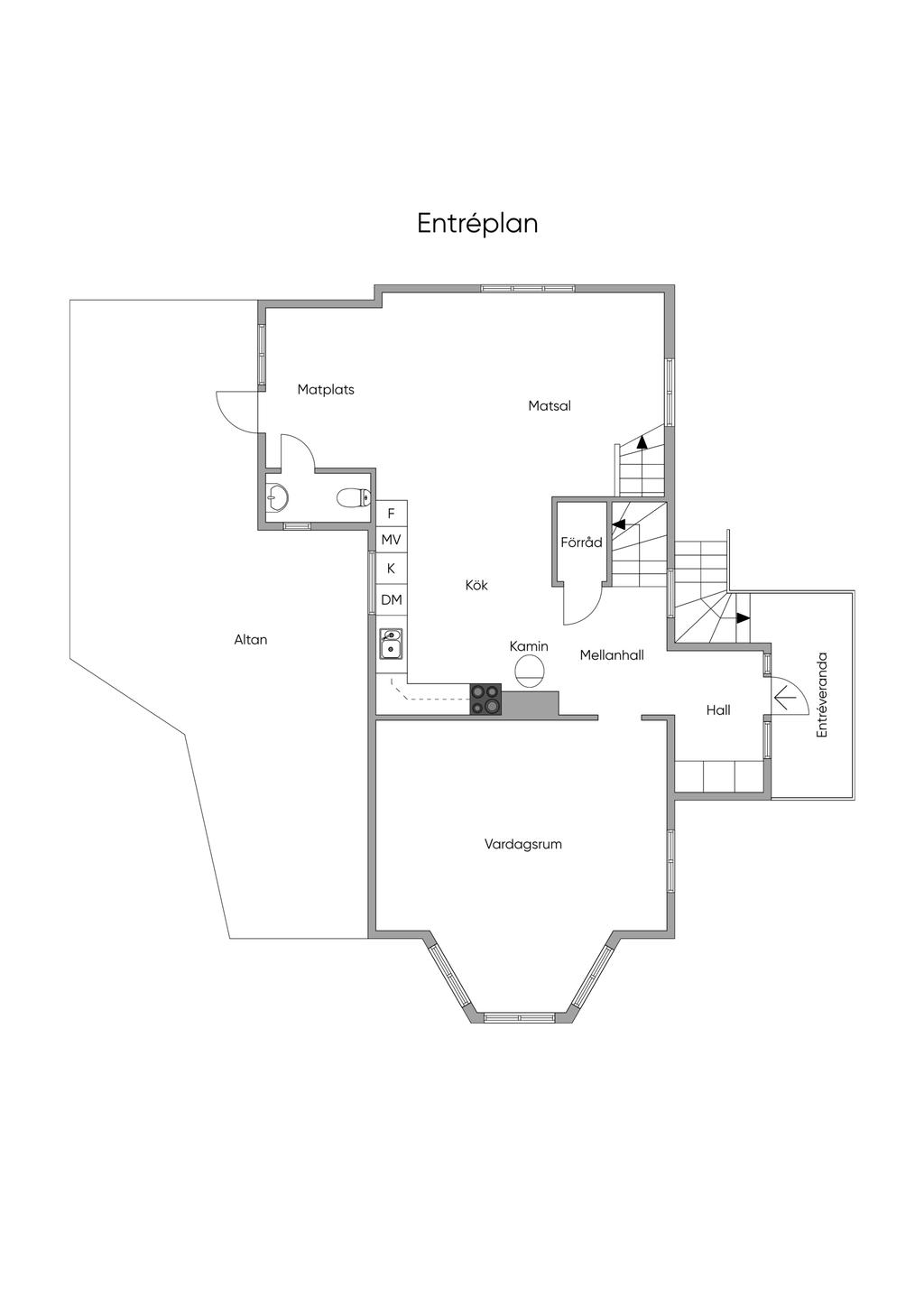 Entréplan, skiss