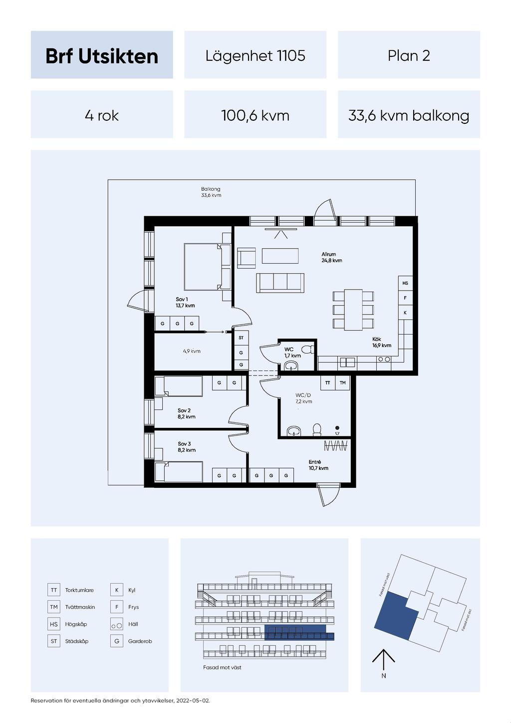 Bofakta lägenhet 1105