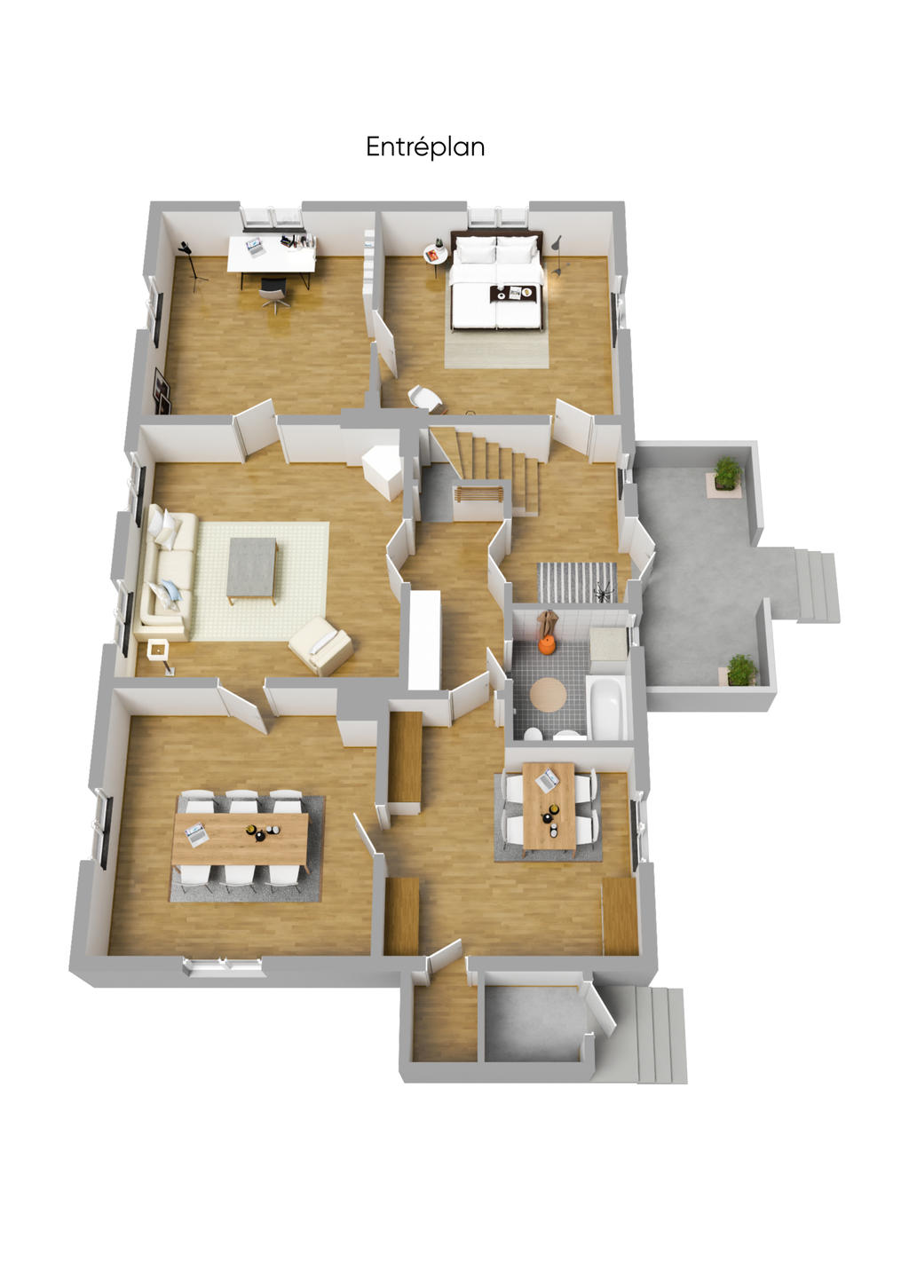 Planlösning Entréplan 3D