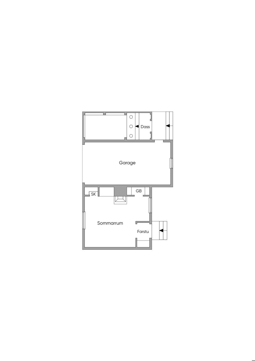 Planlösning Gäststuga/Garage