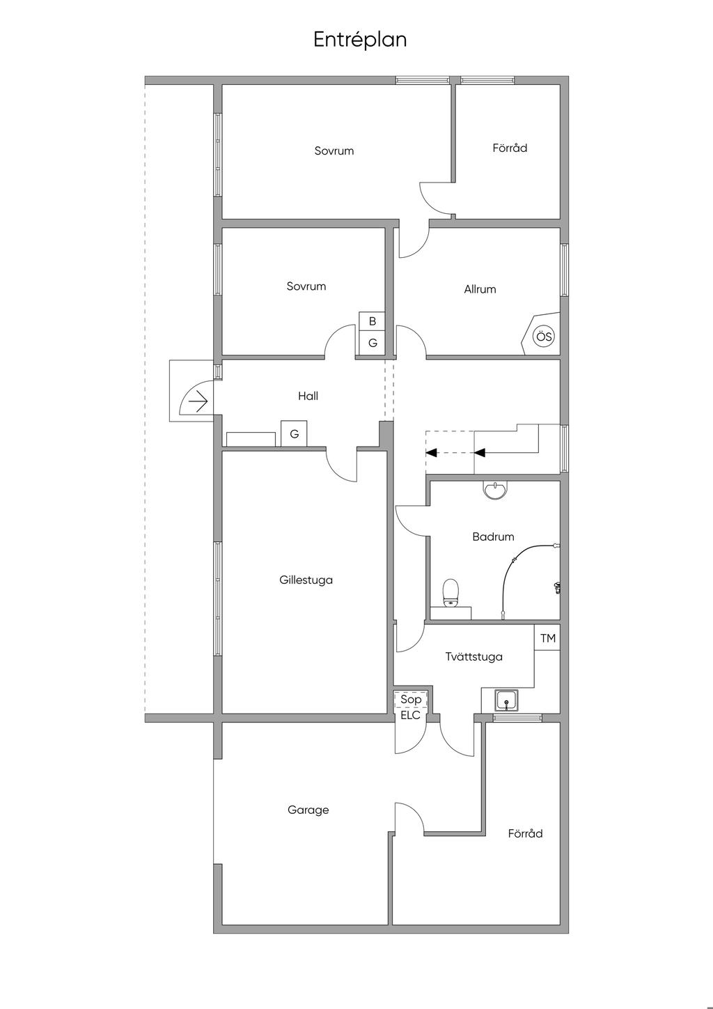 Entréplan, skiss