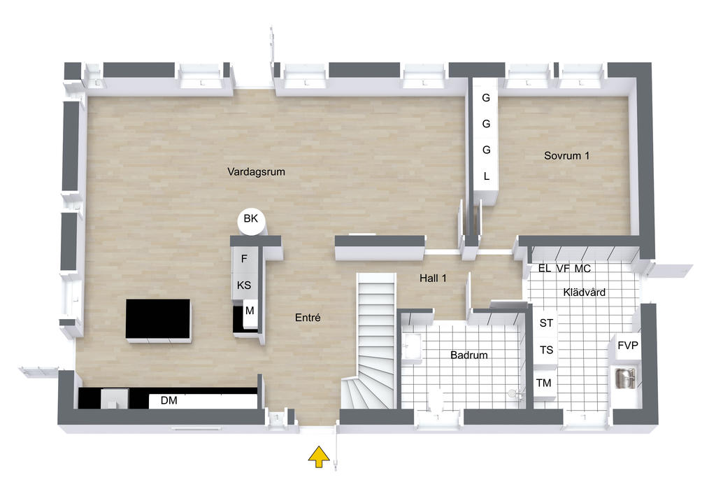 Entreplan efter beställning