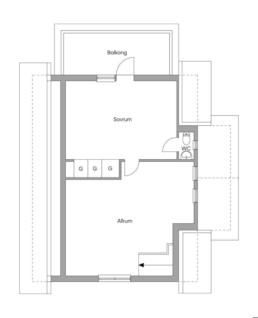 Planlösning Övre plan
