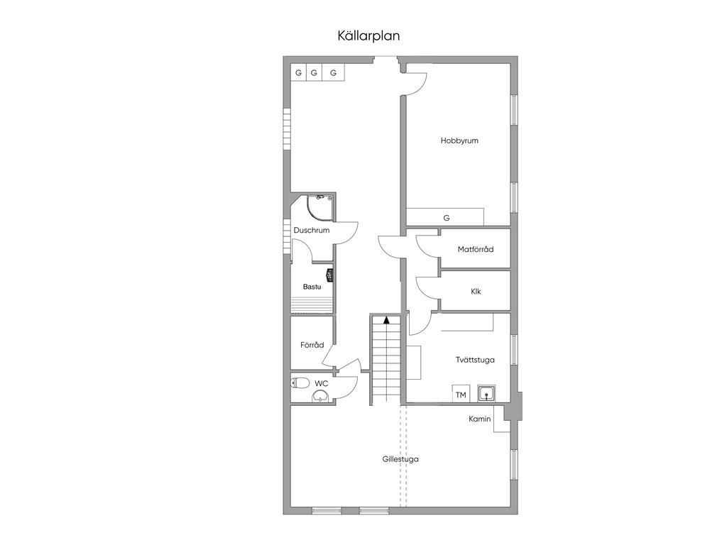 Planlösning, källarplan