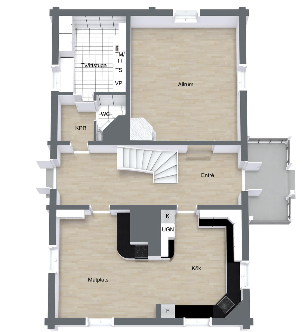 Huvudbyggnad - Entréplan