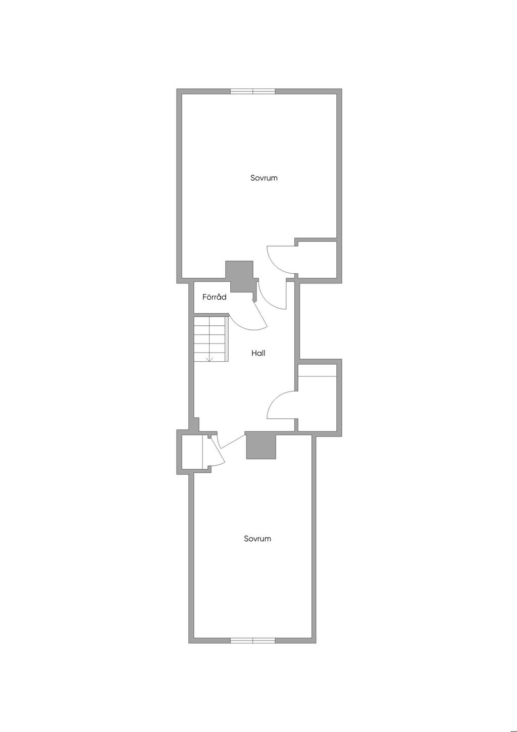 Norra flygeln- Övre plan