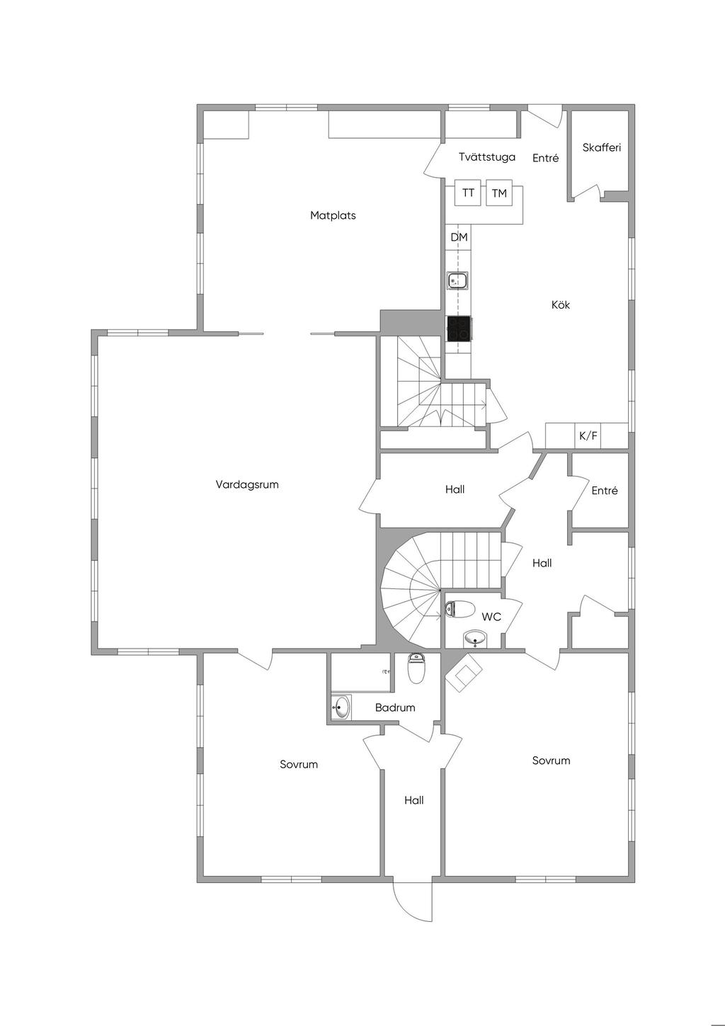 Mangårdsbyggnad- Entréplan