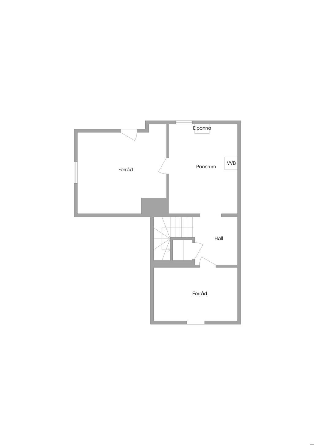 Mangårdsbygnad- Källarplan