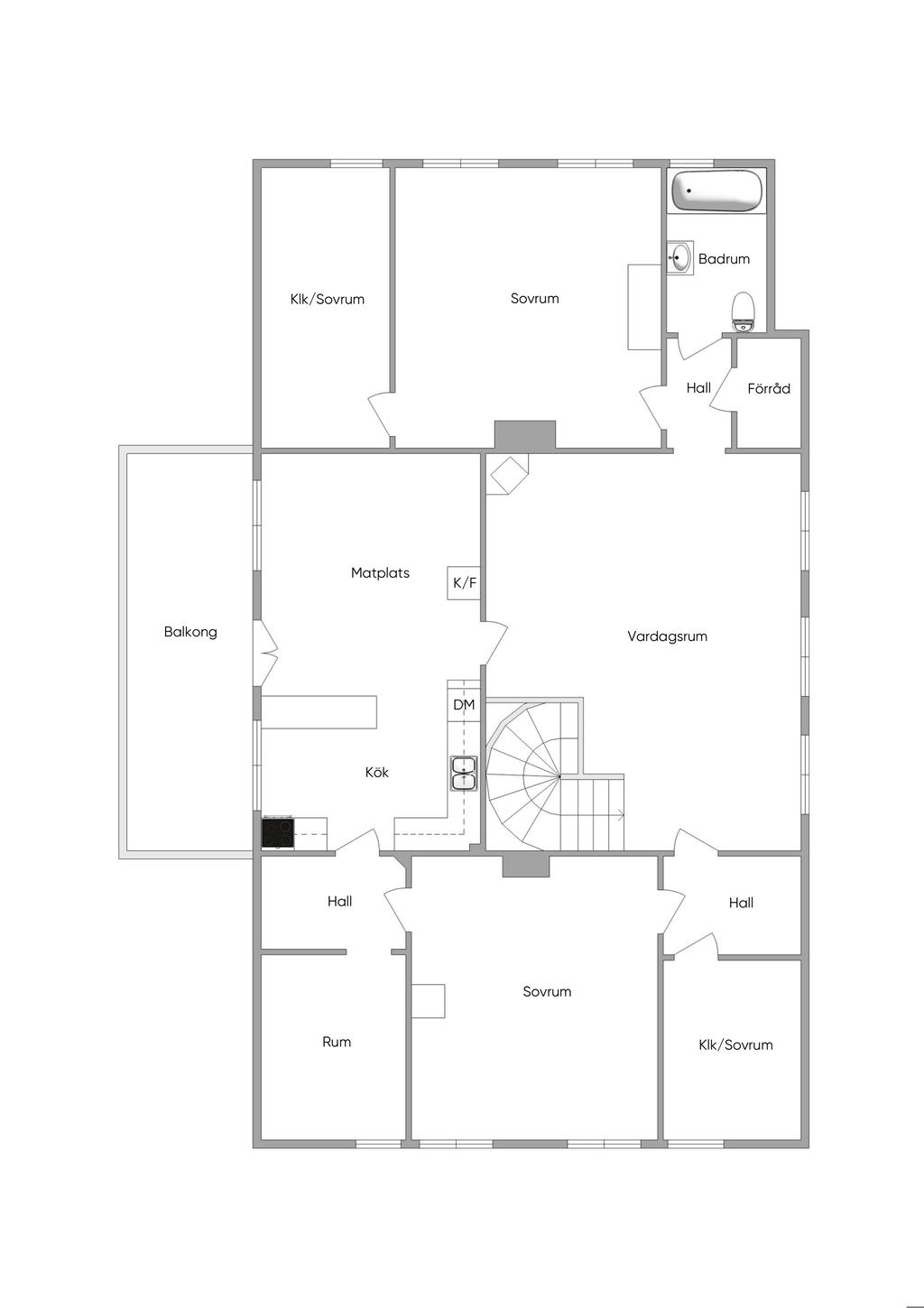 Mangårdsbyggnad- Övre plan