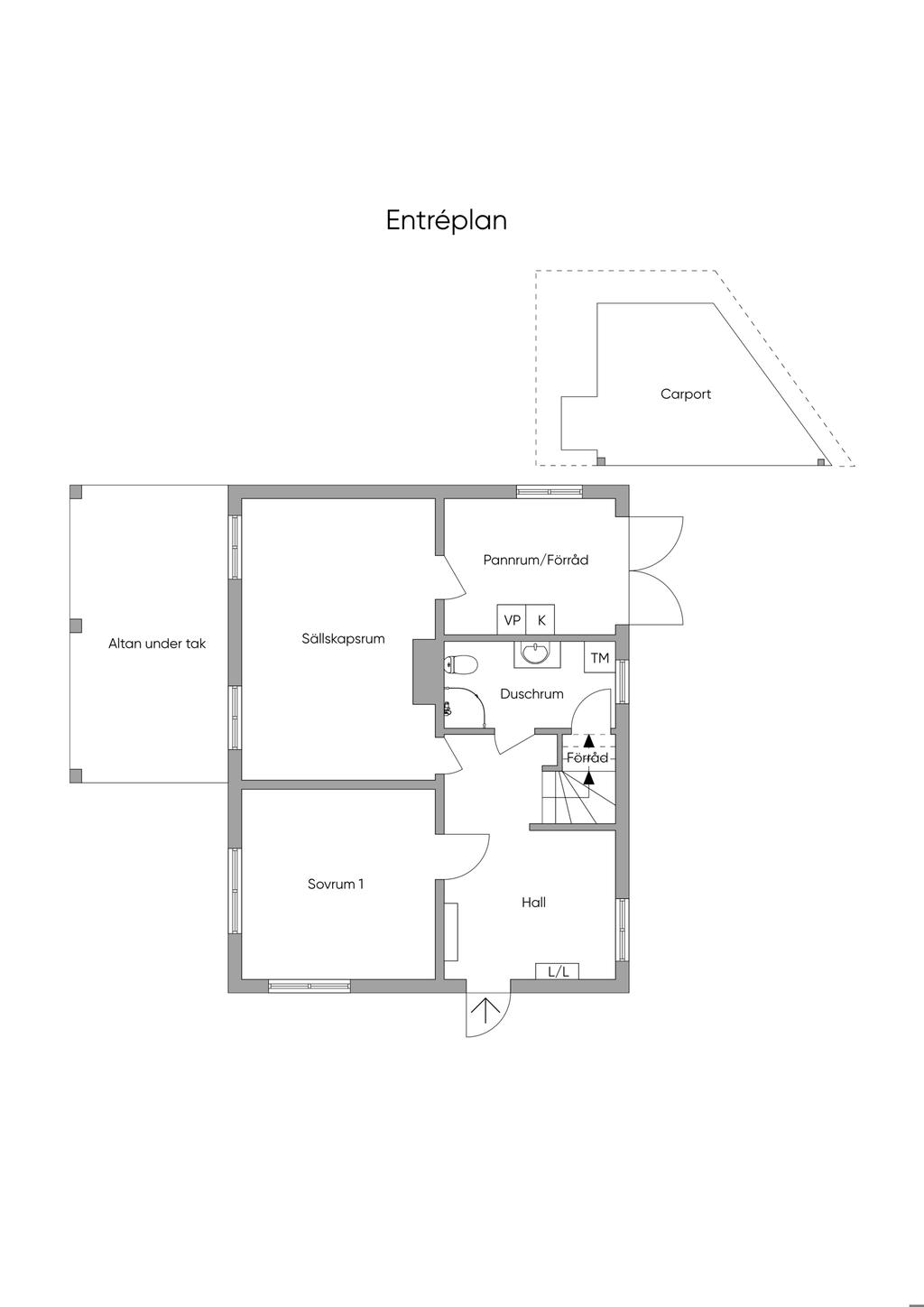 Entréplan, skiss