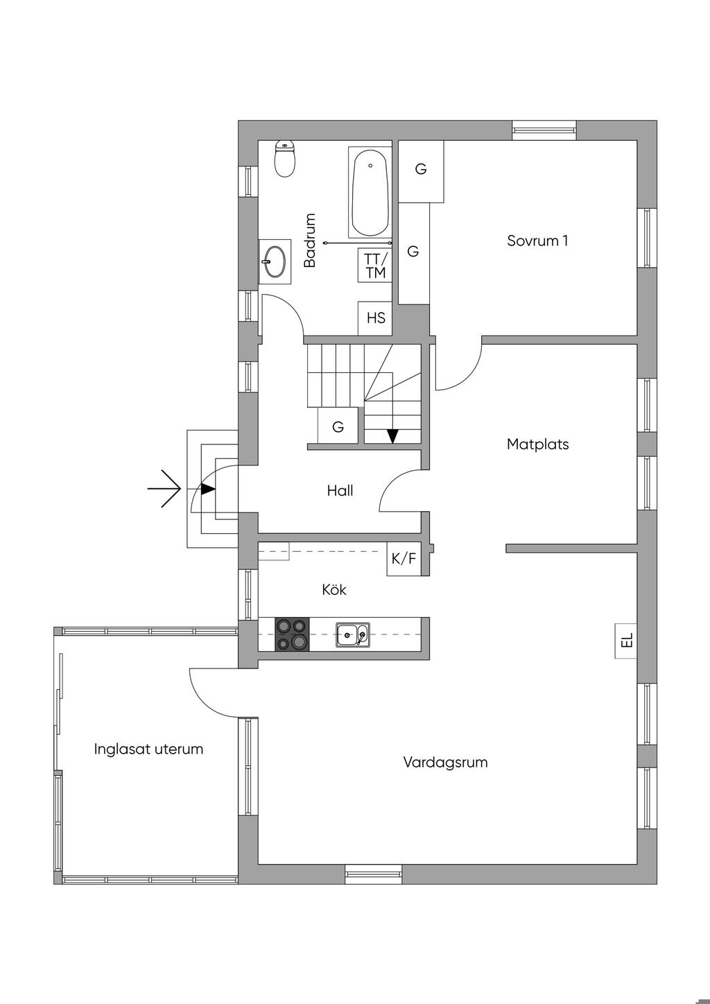Planritning entréplan