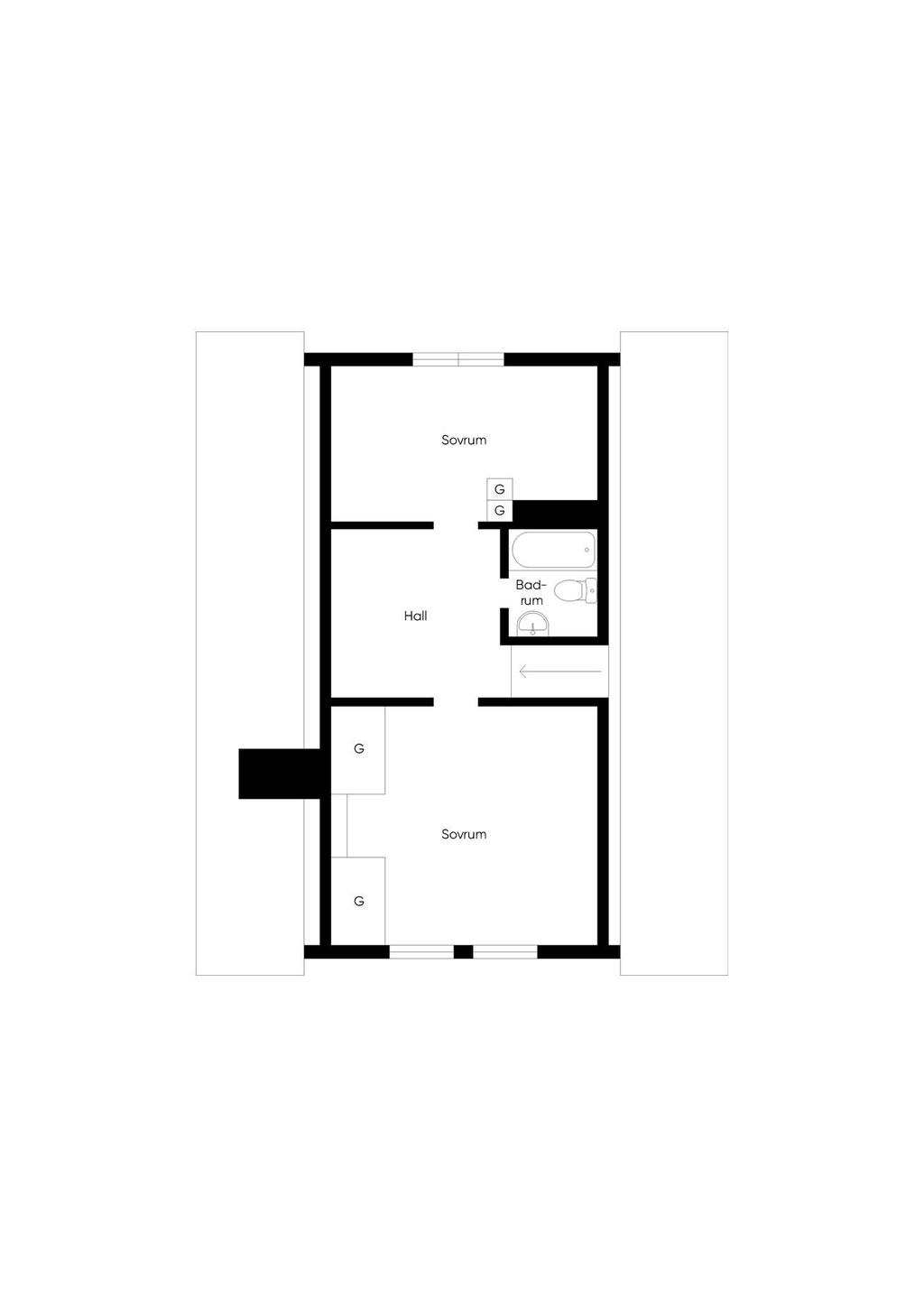 Planlösning övre plan