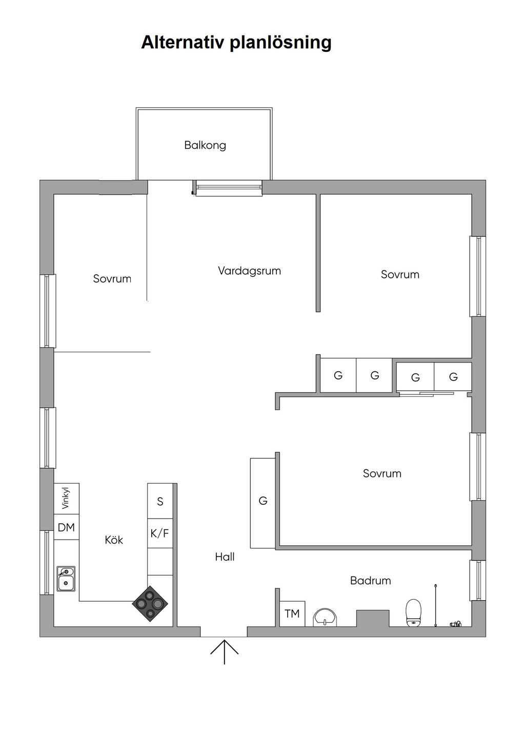 Alternativ planlösning
