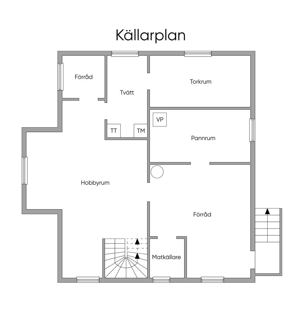 Planritning, källarplan