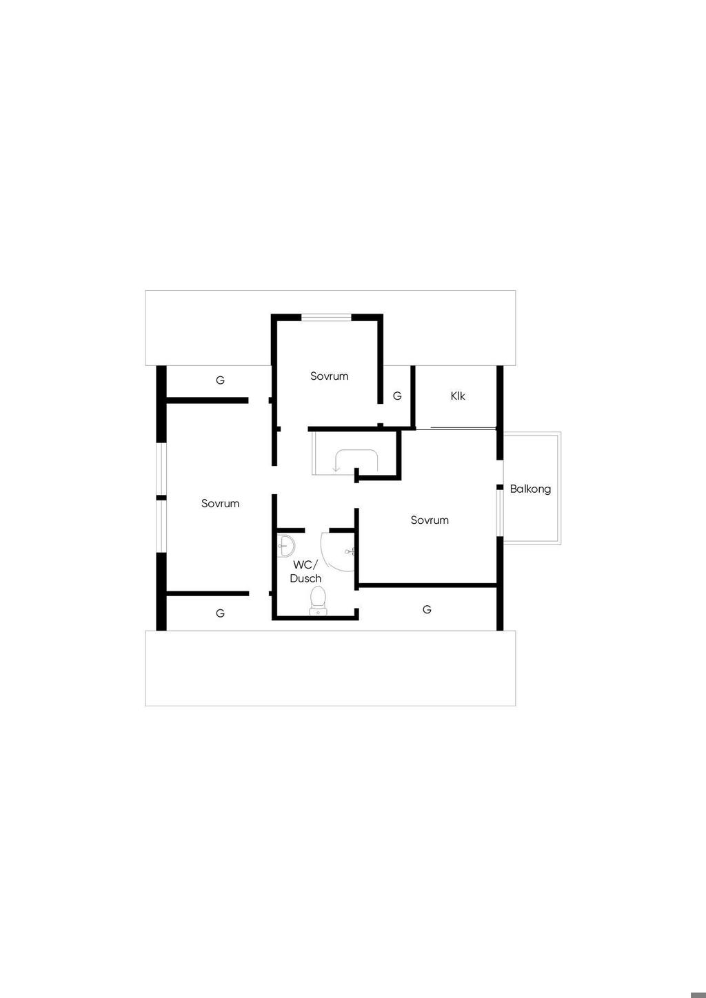 Planlösning övre plan