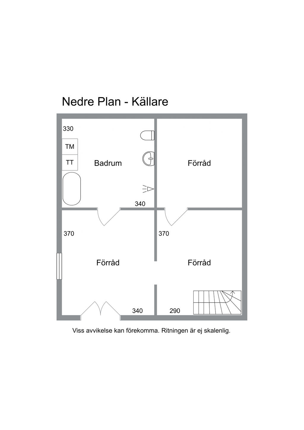 Skiss; källarplan