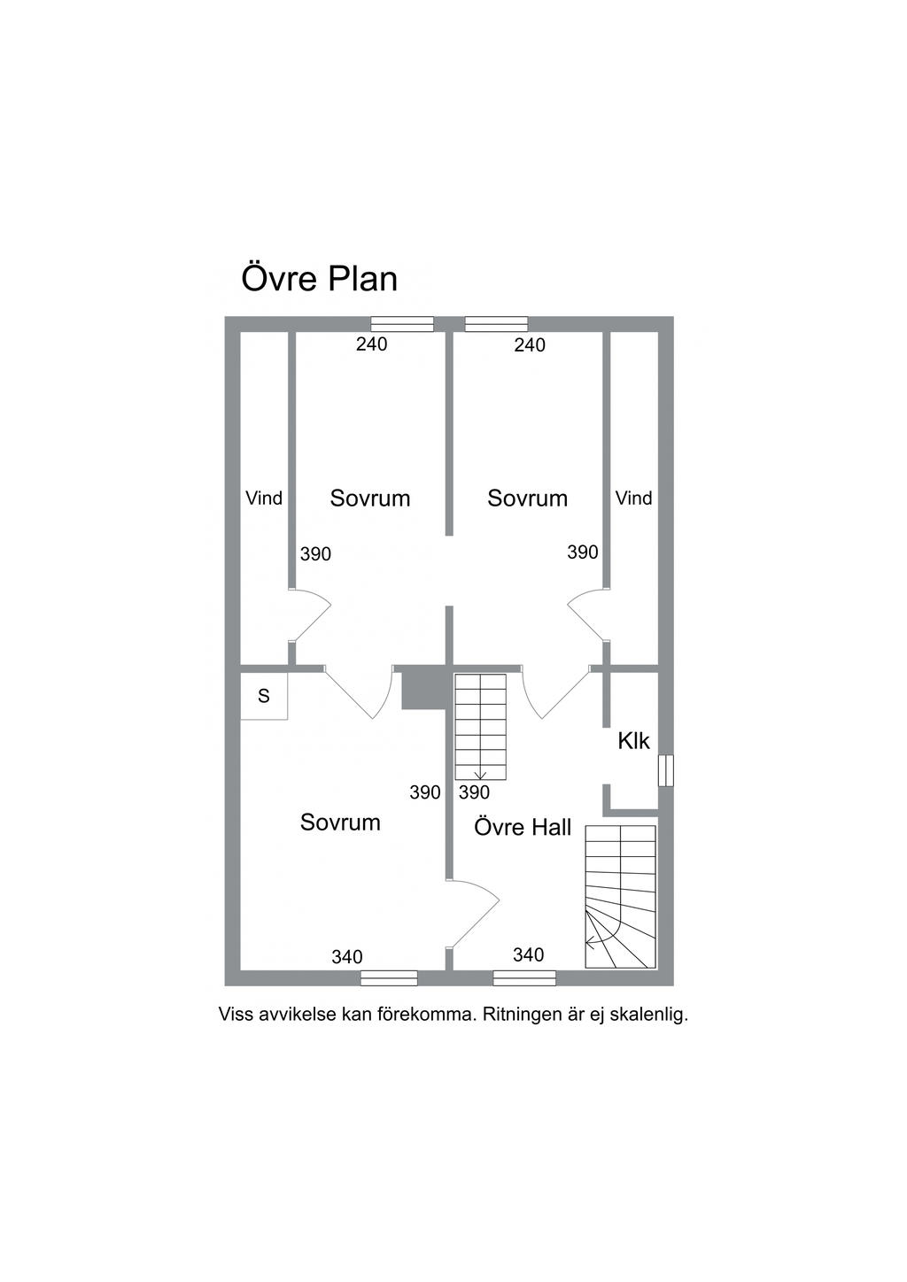 Skiss; övre plan