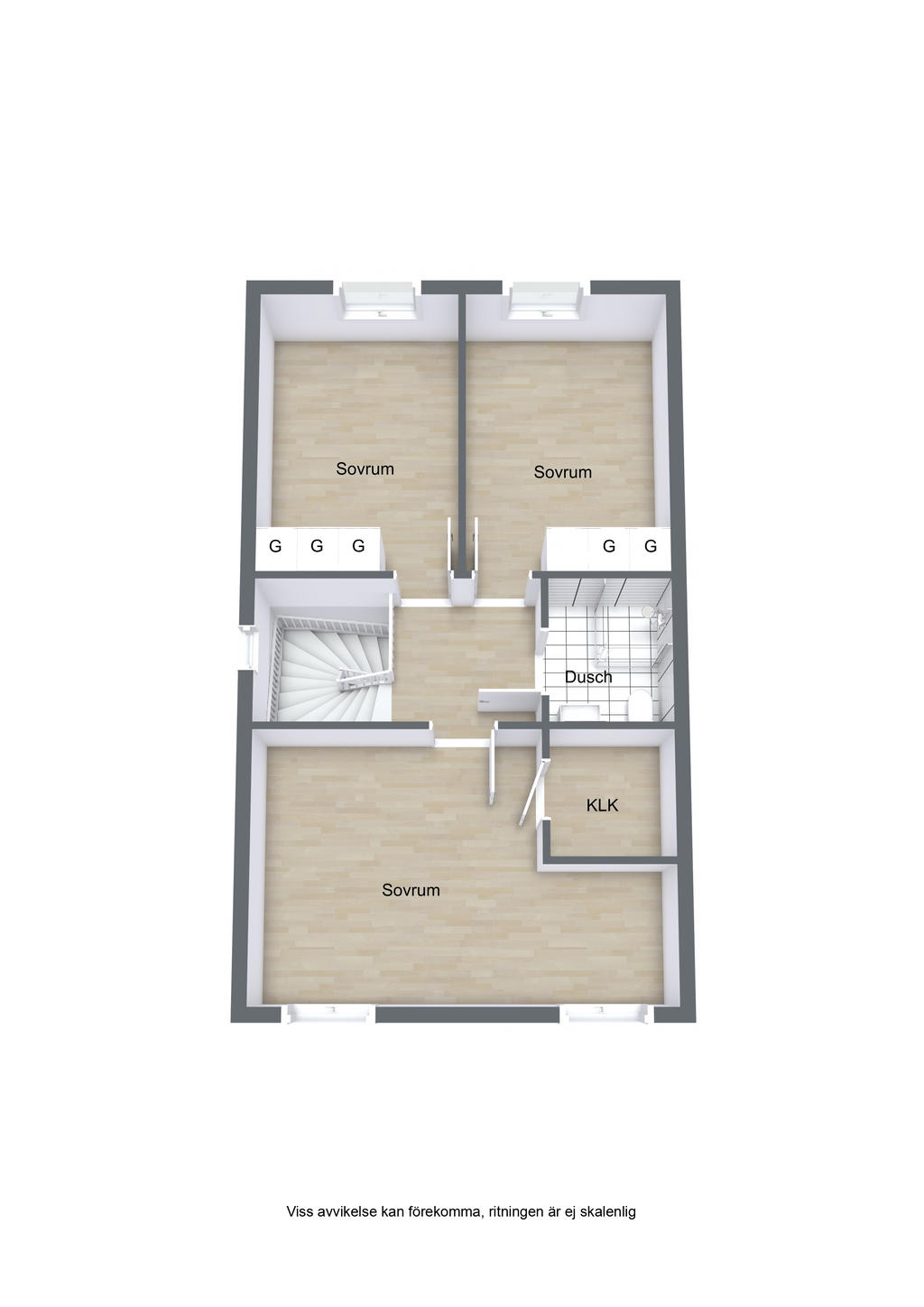 Övre plan.