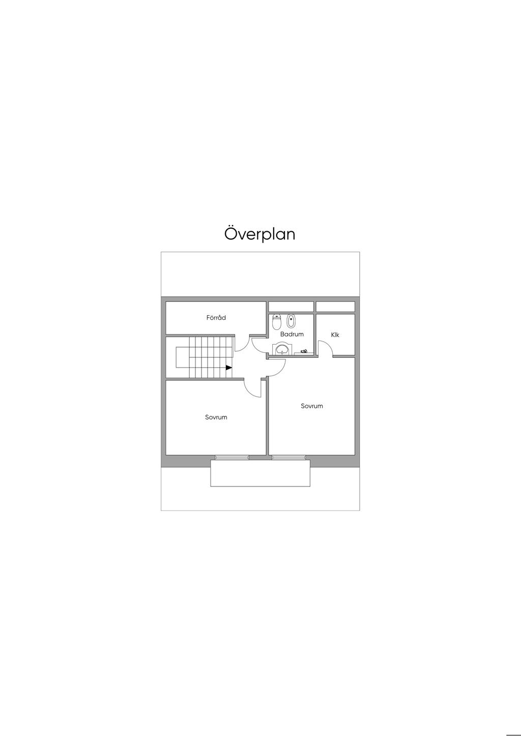 Planlösning Övre plan