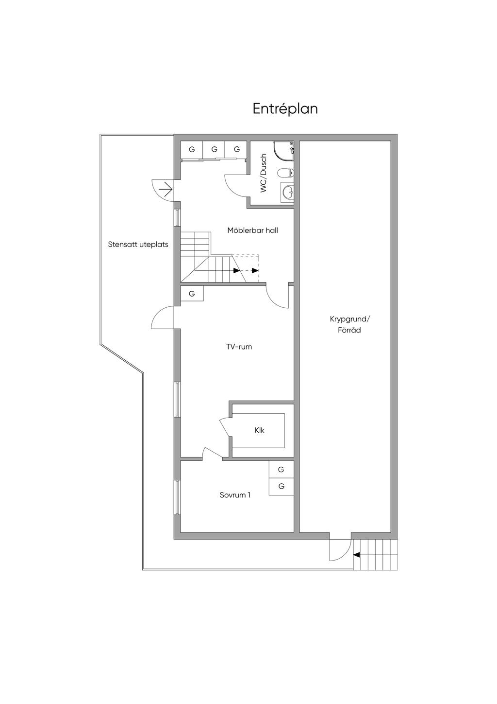 Entréplan, skiss