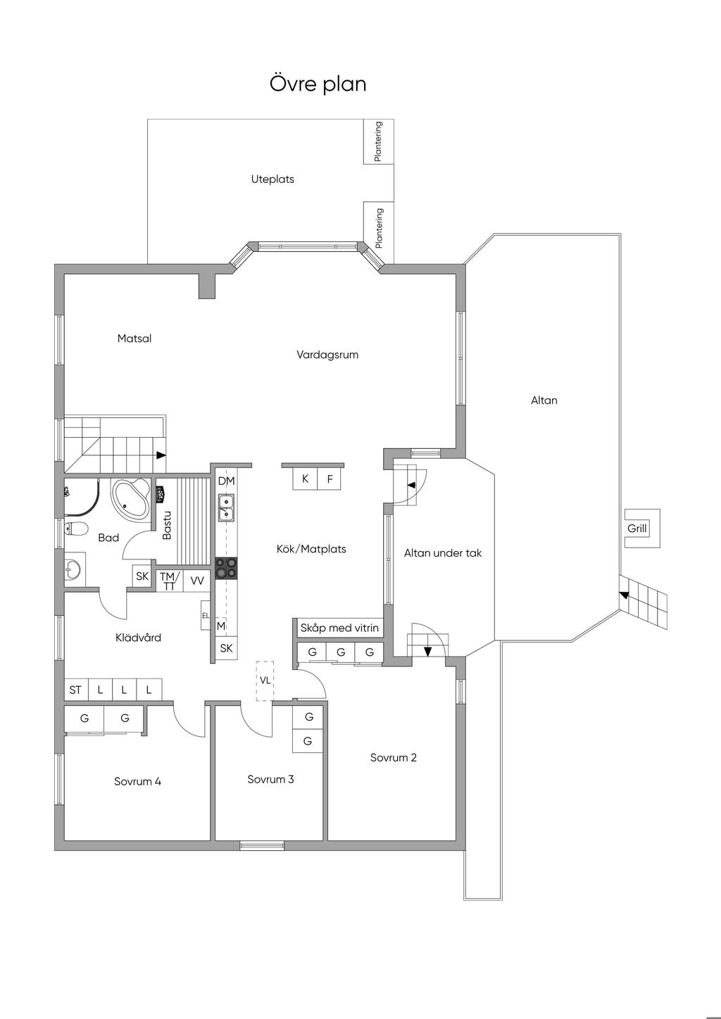 Övre plan, skiss