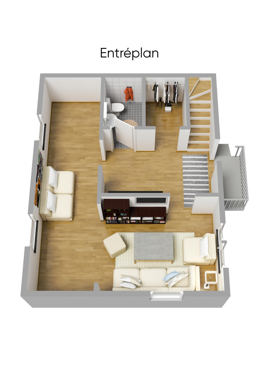 Planlösning Entréplan 3D