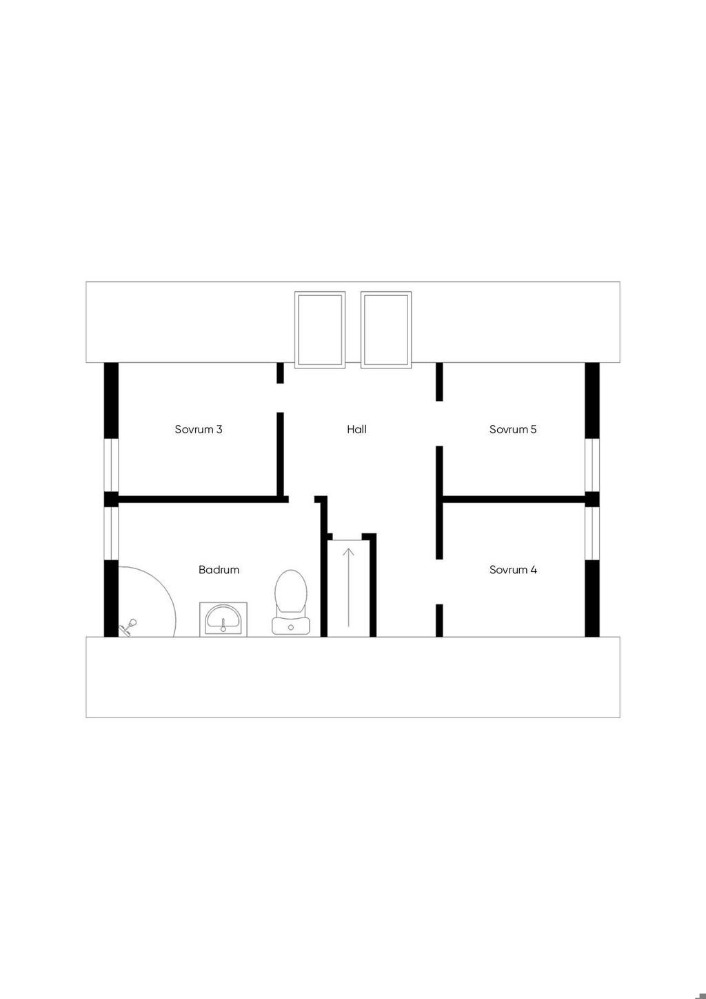 Alternativ planlösning övre plan