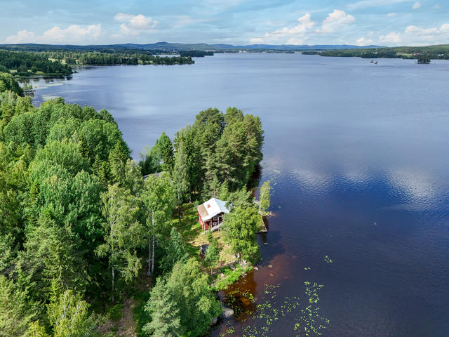 Vy över Talludden i Varpen- en del av älven Ljusnan.